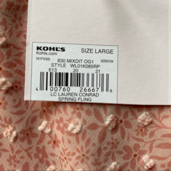 LC Lauren Conrad Pink Floral Ruffle Tank - Picture 4 of 11